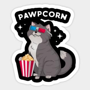 Pawpcorn Kitty Sticker